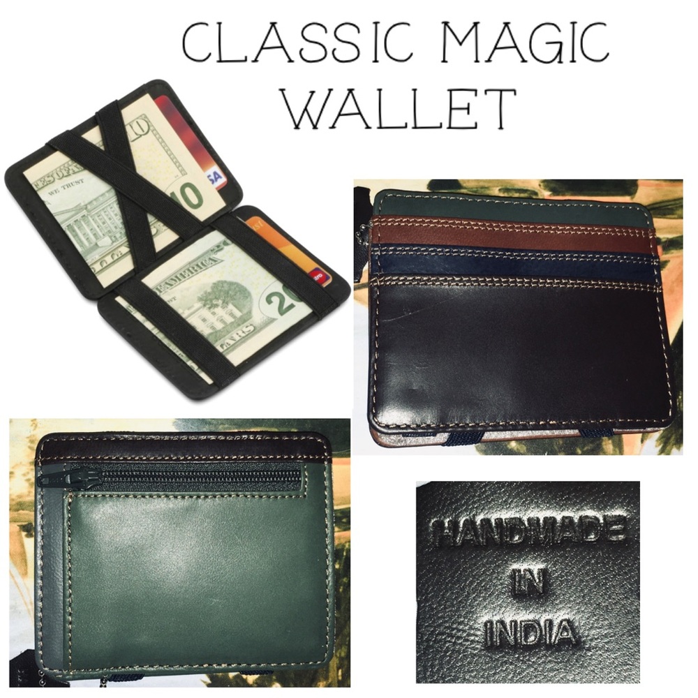 Genuine Leather Classic Magic Wallet Change Pocket